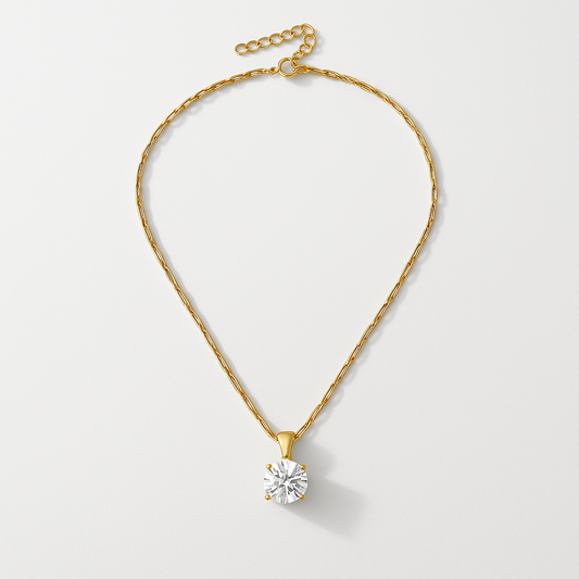 Collar de Moissanita en Oro 18k y Plata 925